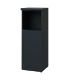 MHN 3 - 4DN kancelářská skříň, 1-dveřová/nika, pravá, 1120x400x400, antracit